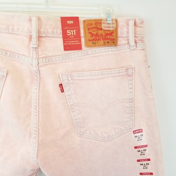 Levi's Other - Levi's 511 Slim Skinny Stretch Pink Jeans Sz 33x30